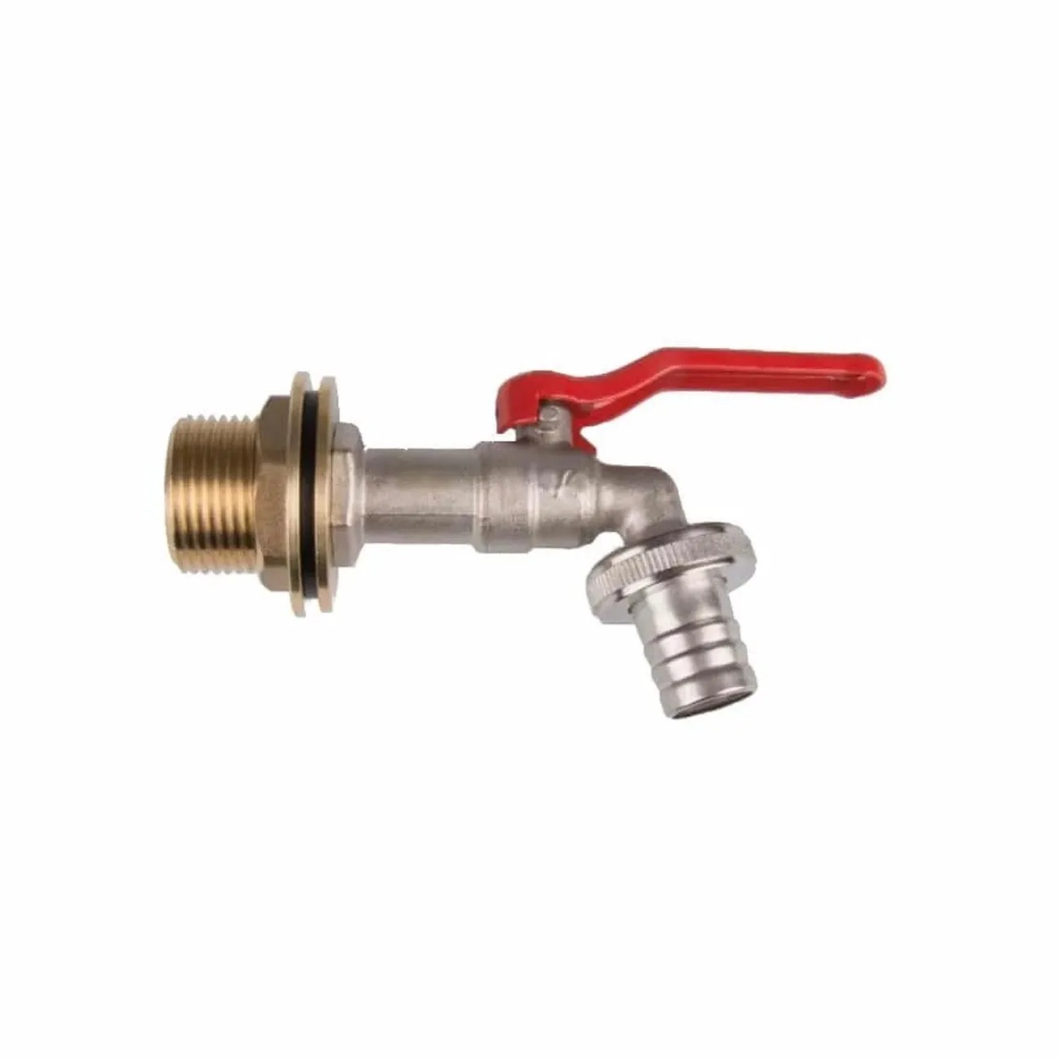 Klasebo Auslaufventil 3/4 Zoll Hebel Messing Silber