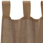 Hellbraune Voile Vorhänge (2 Stk.) mit Schlaufen, 140x175 cm. Transparente Fenstervorhänge.