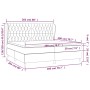 vidaXL Boxspringbett Creme 200x200 cm mit Matratze, Maße und Details.