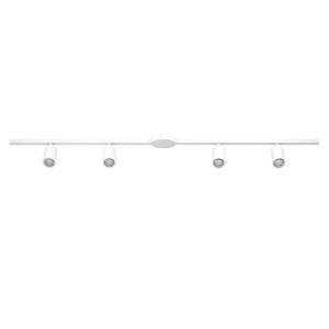 Weißes EGLO EASYT Schienensystem mit 4 Spots und GU10 Fassung, Länge 1925mm.