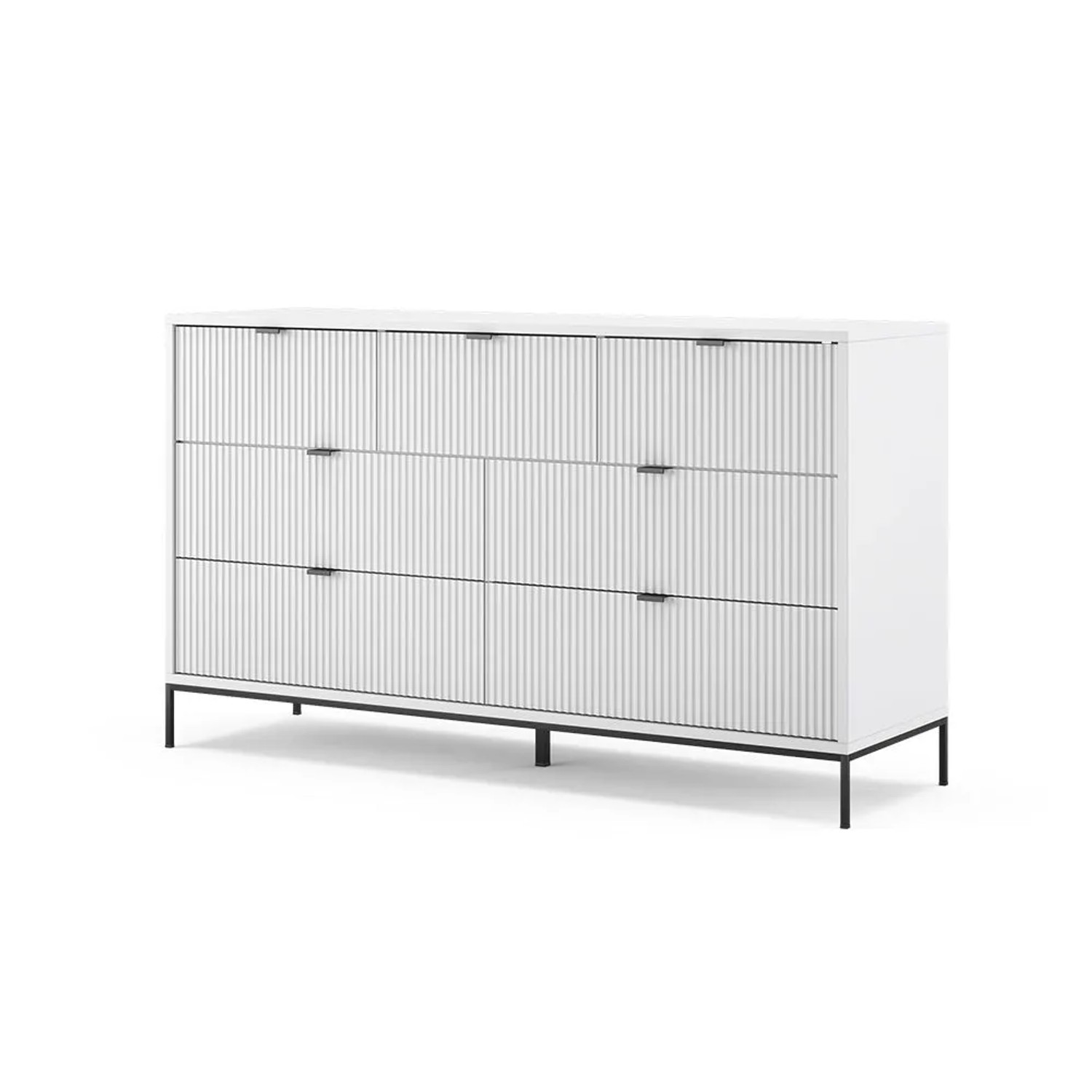 Vicco Sideboard Eliza Weiß 42 x 81 mit 7 Schubladen Art Nr 49502