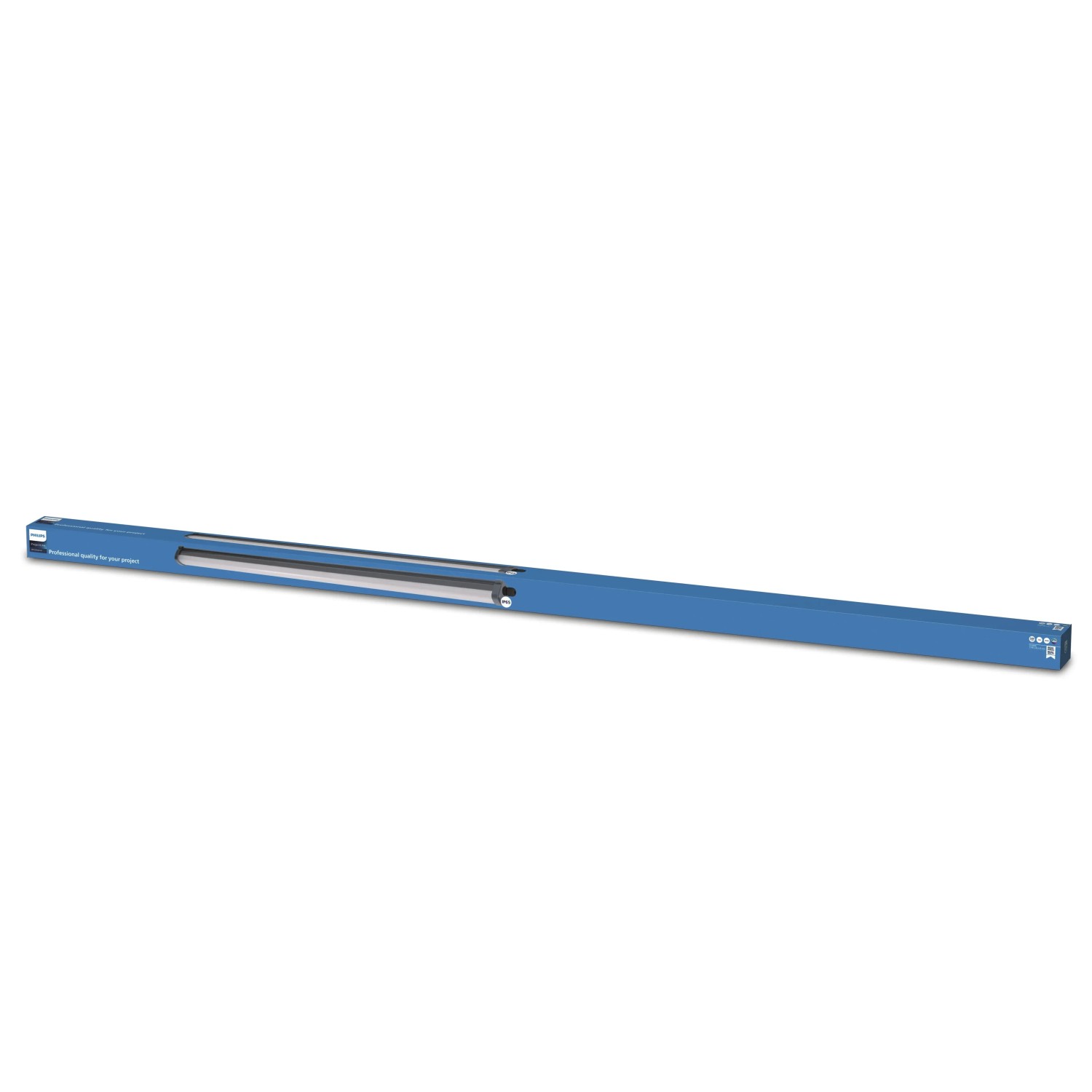 Verpackte Philips Feuchtraumleuchte Projectline, 120 cm, für Industrie und Gewerbe.