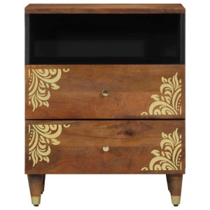 vidaXL Nachttisch Honigbraun 50 x 33 x 62 cm Massives Mangoholz 4018746