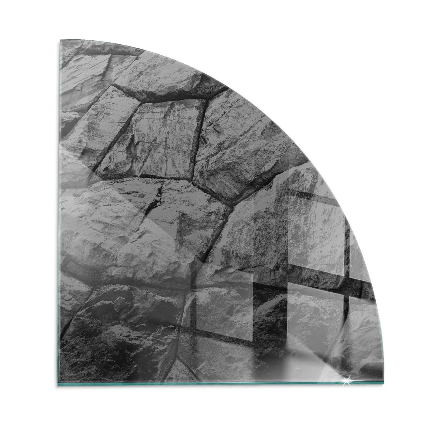 Tulup Glasplatte für Kamin Natursteinmuster Glasbodenplatte für Kaminöfen Q günstig online kaufen