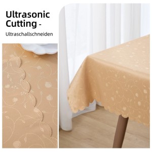 PXloue Tischdecke Rechteckig 130 x 160 cm Beige Pflegeleicht für Esstisch Küche Wohnzimmer
