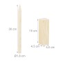 Kubb Wikingerspiel: Kiefernholz Markierungsstab (30x1,8cm) und Knecht (15x4,5x4,5cm) mit Maßen. Ideal für Spiel & Spaß.