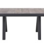Ausziehbarer, grauer Siena Garden Gartentisch (90x200 cm) mit Keramik-Tischplatte und Aluminiumgestell.