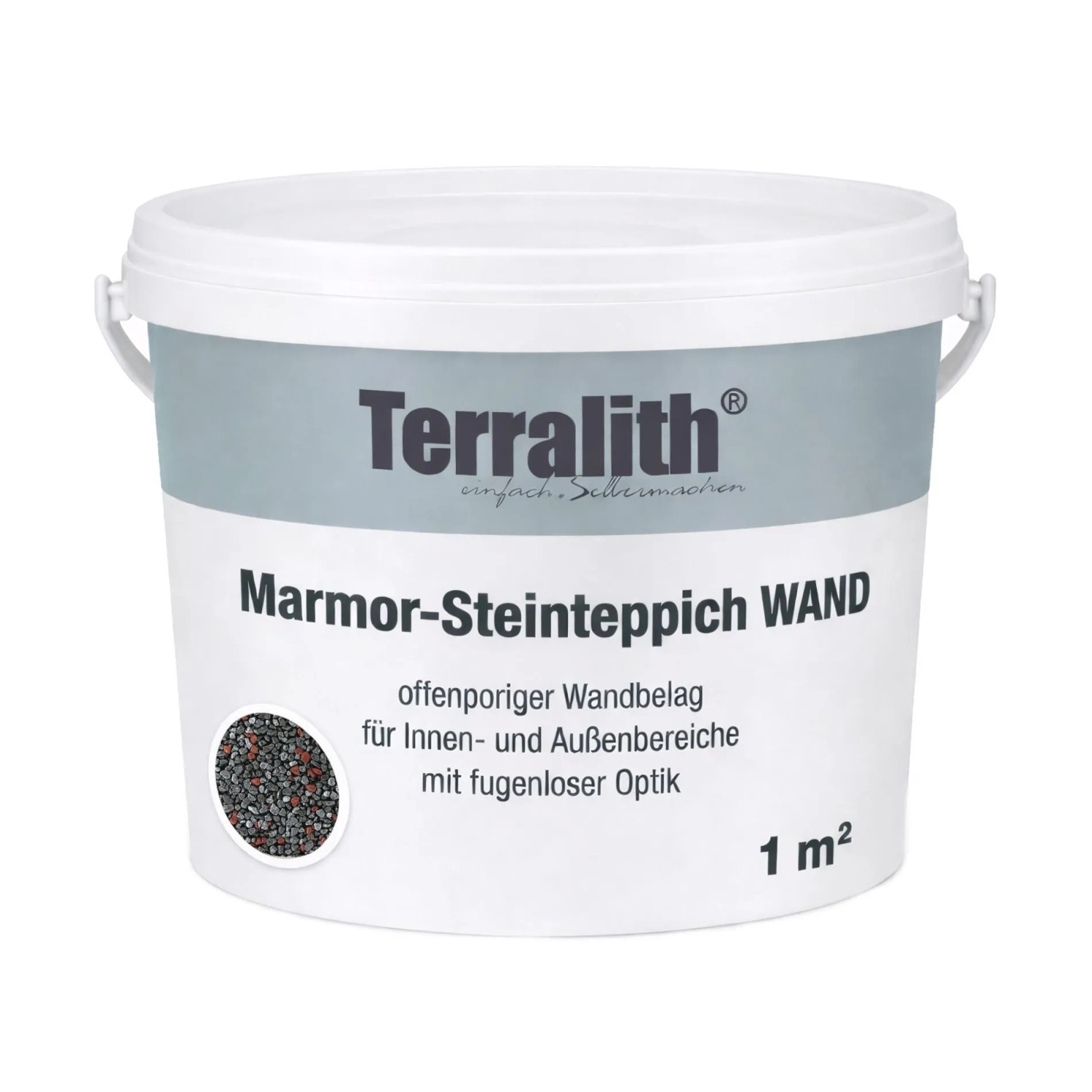 Terralith Metallic Steinteppich Wand Metallic Mix 305 für 1 m²