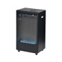 Schwarzer Firefix Gas-Heizofen 4200 Basic mit 4,2 kW Leistung und Rollen.