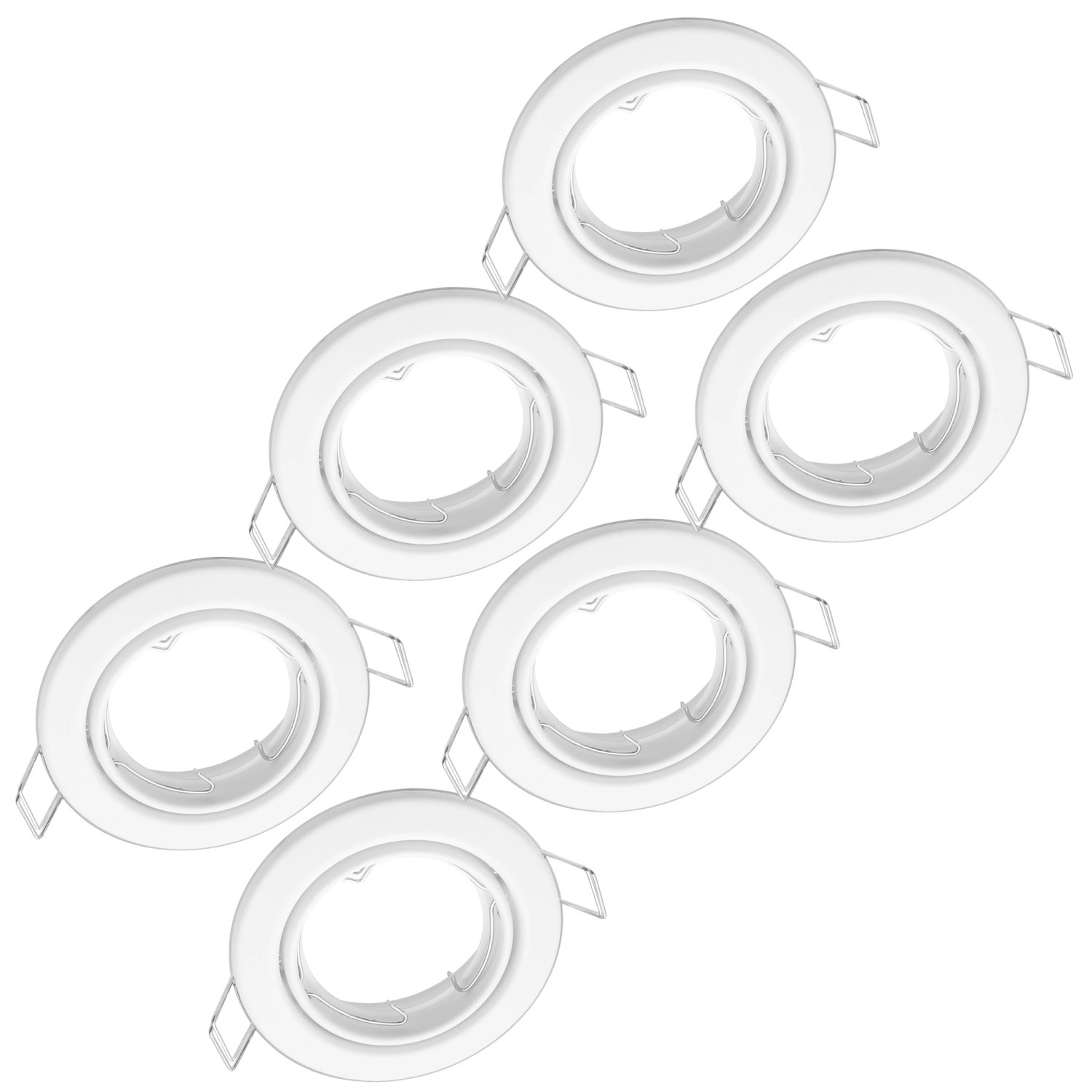 Oktaplex 6er Set Deckeneinbaustrahler Dijon Schwenkbar für LED-Module 50mm günstig online kaufen