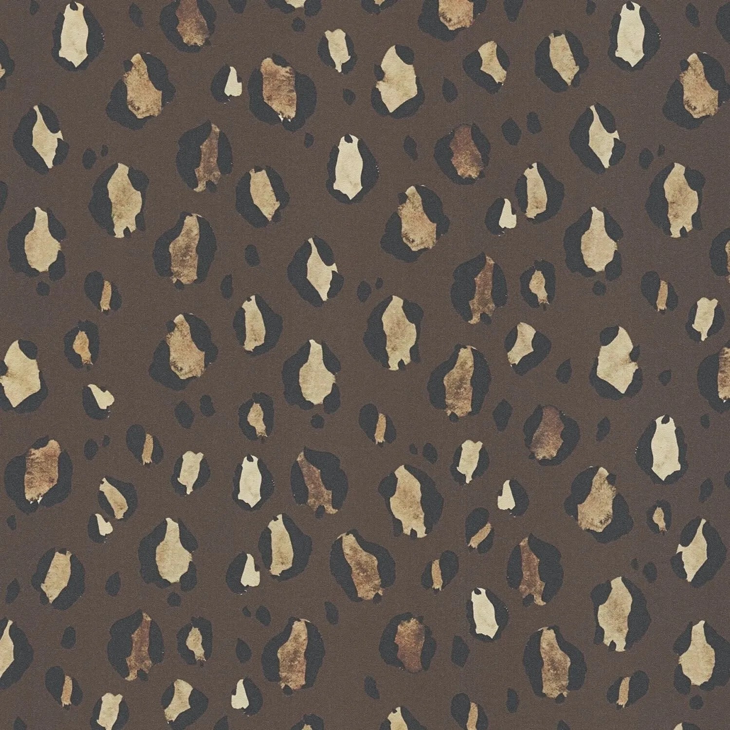 PROFHOME 782163-GU Tiermotiv Tapete Leopardenmuster Braun Schwarz Beige 0,53 m x 10,05 m 5,33 m2