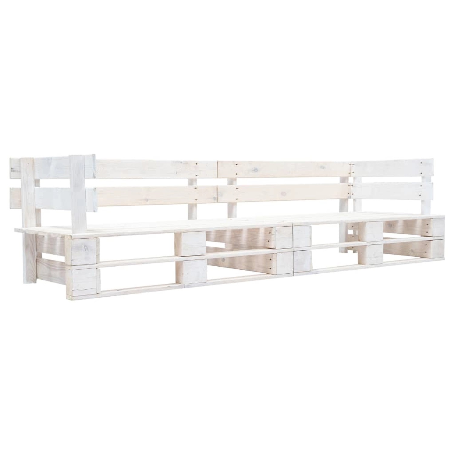 Thumbnail - vidaXL Garten-Palettensofa 2-Sitzer Weiß Holz 277383