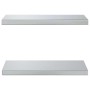vidaXL Wandregale 2 Stk 50x23,5x3 cm Silbern Edelstahl 30286_5