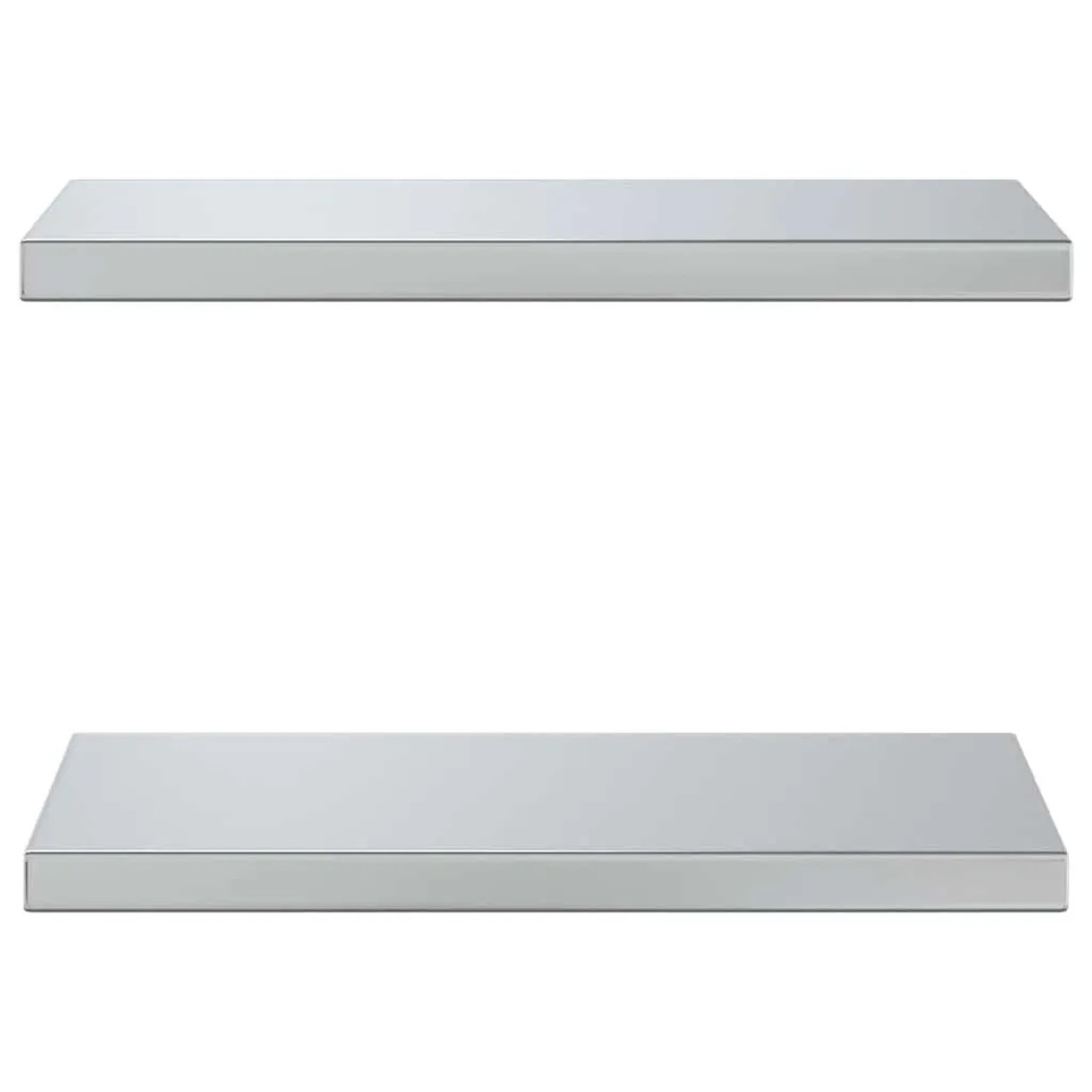 vidaXL Wandregale 2 Stk 50x23,5x3 cm Silbern Edelstahl 30286_5