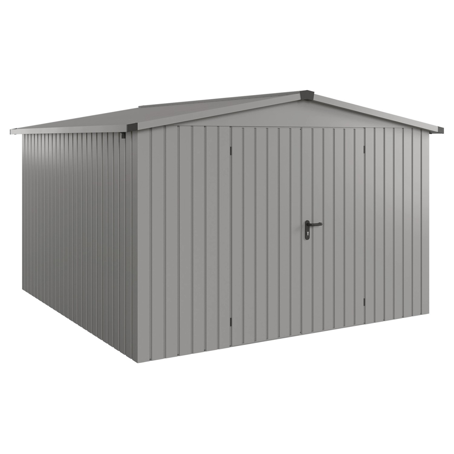Hörmann EcoStar Gerätehaus Euroline Satteldach 2-flg 333 x 325 cm Graualumi günstig online kaufen