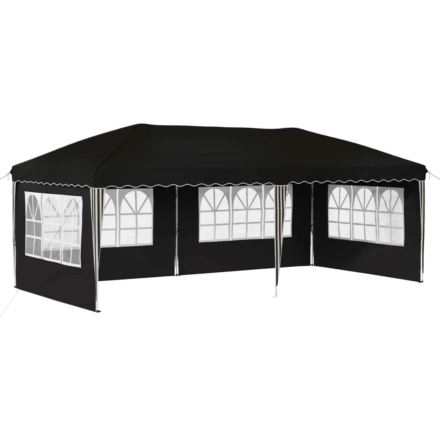 vidaXL Pop-Up Partyzelt 575 x 289 x 245 cm Schwarz 42019799