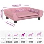vidaXL Hundebett Rosa 70x48x22 cm Samt 172015_7