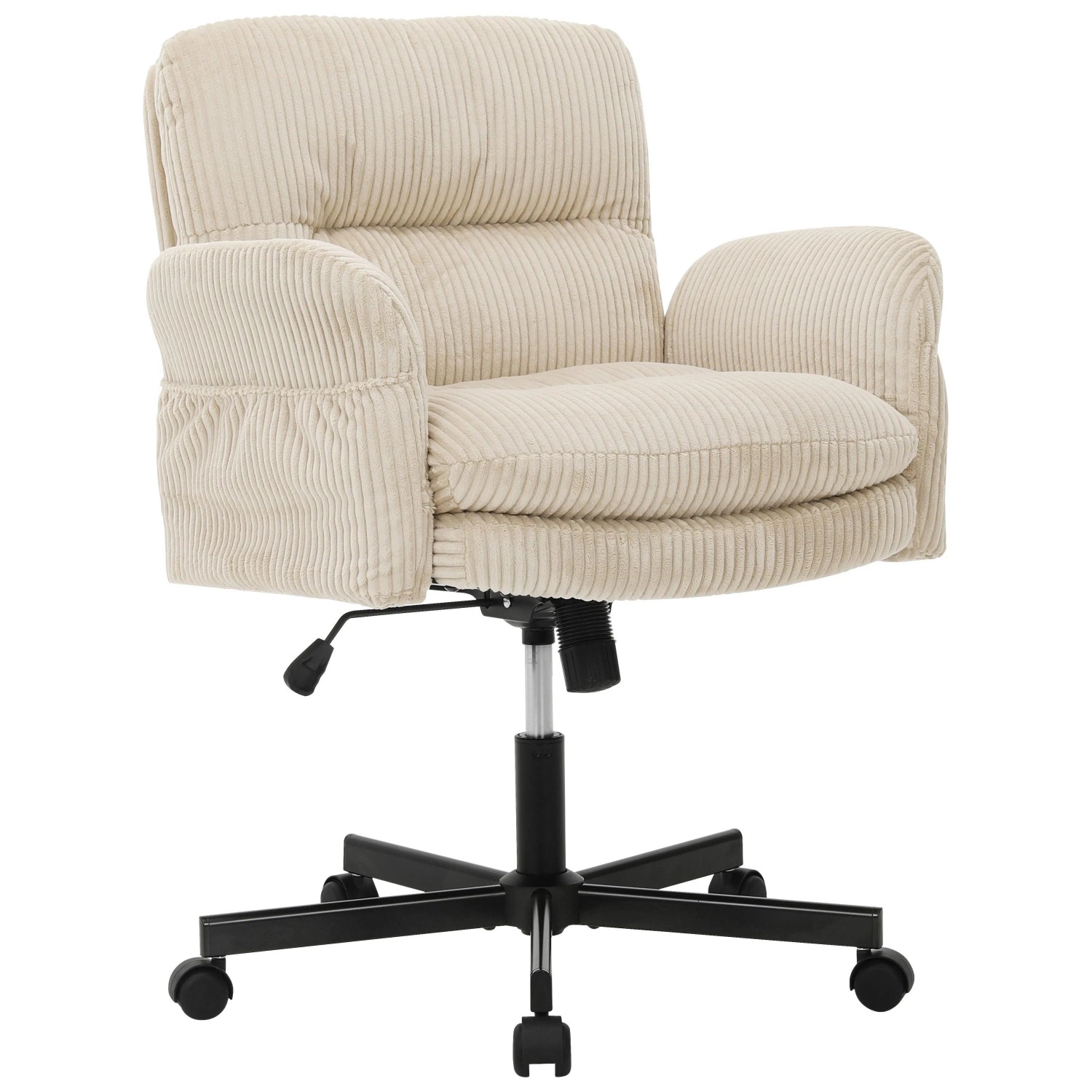 Mömax Drehstuhl Leni Beige/Schwarz Cord