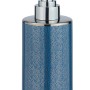 Wenko Seifenspender Nuria, silber/blau, Keramik, 0,3 l. Eleganter Bad-Accessoire für Flüssigseife.
