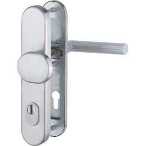 HOPPE Schutz-Wechsel-Garnitur Amsterdam, Edelstahl matt, für Haus- und Wohnungstüren.