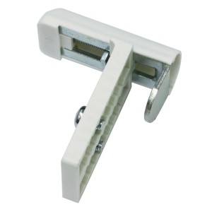 Gardinia Universal Klemmträger, 2er-Pack, weiß, für Gardinenschienen und Jalousien.