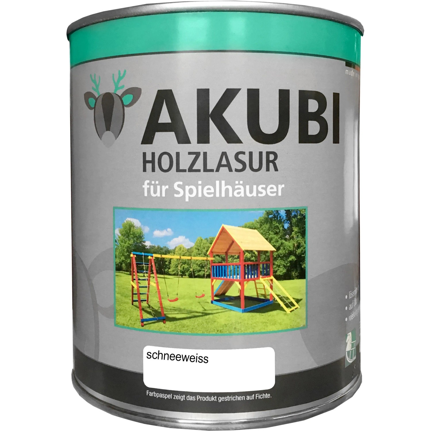 Karibu Holzlasur für Spielhäuser Schneeweiß 750 ml