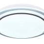 Weiße, runde LED-Deckenleuchte Foppa von Globo, Ø 40 cm, mit Dimmfunktion und Nachtlicht.
