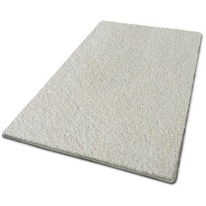 Cremefarbener Shaggy Teppich Barcelona, Hochflor Wohnteppich nach Maß, 80x150 cm.