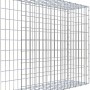 Gabiona Anbaukorb Typ 2, 90x100x30cm, Maschenweite 5x10cm, aus galvanisiertem Drahtgitter.