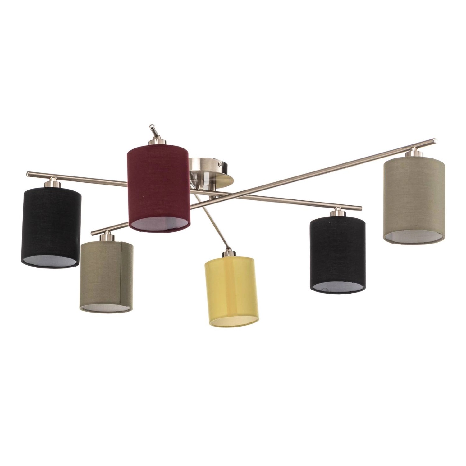Lindby Deckenlampe Pellinora 9628428 Modern aus Metall 6-flammig E14 Wohnzimmerleuchte