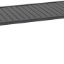Anthrazitfarbener Alu-Tisch Tamworth mit Lattenplatte, Teil des vielseitigen Lounge- & Esstisch-Sets.