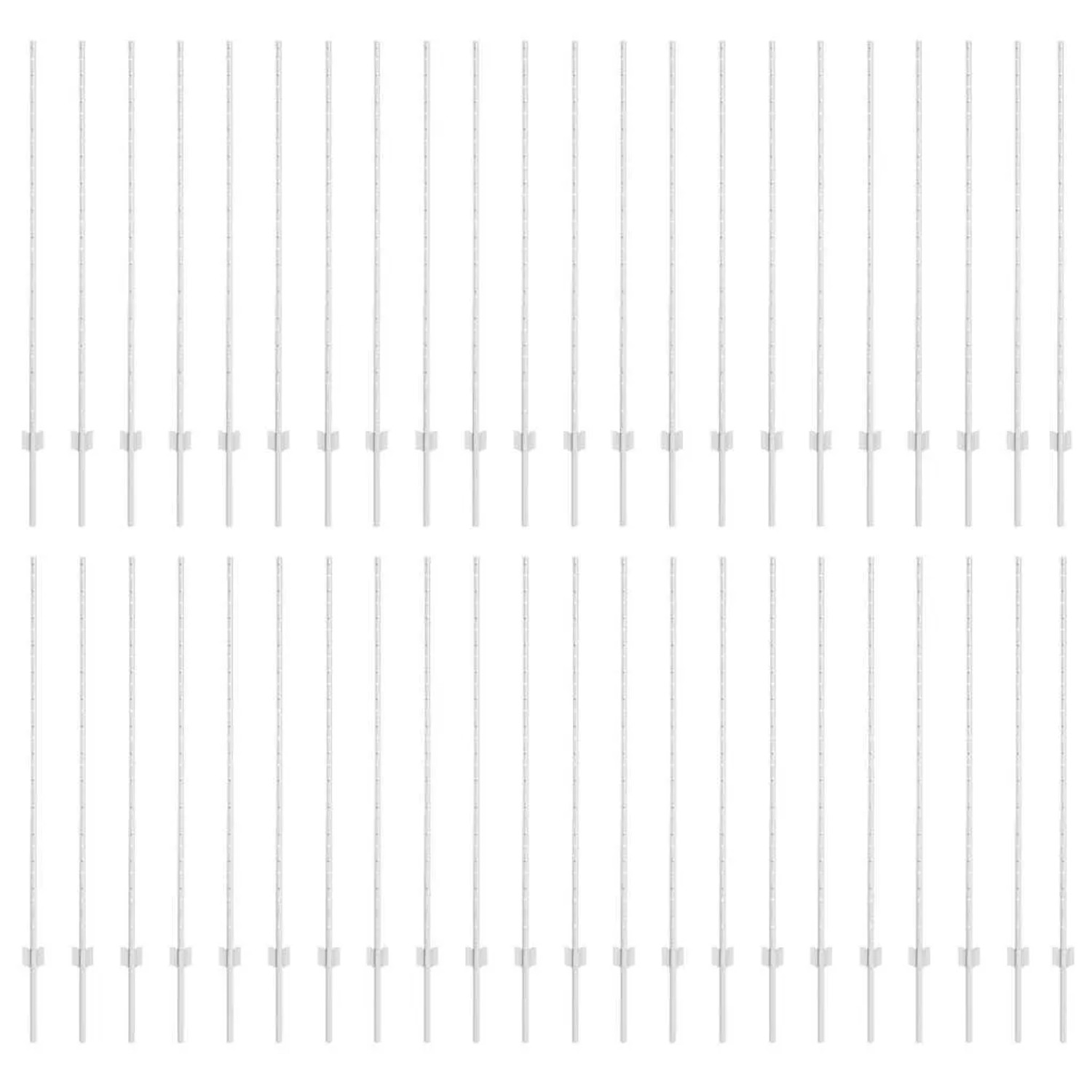 vidaXL Zaunpfosten 44 Stk Silber 180 cm Stahl 3335959 günstig online kaufen