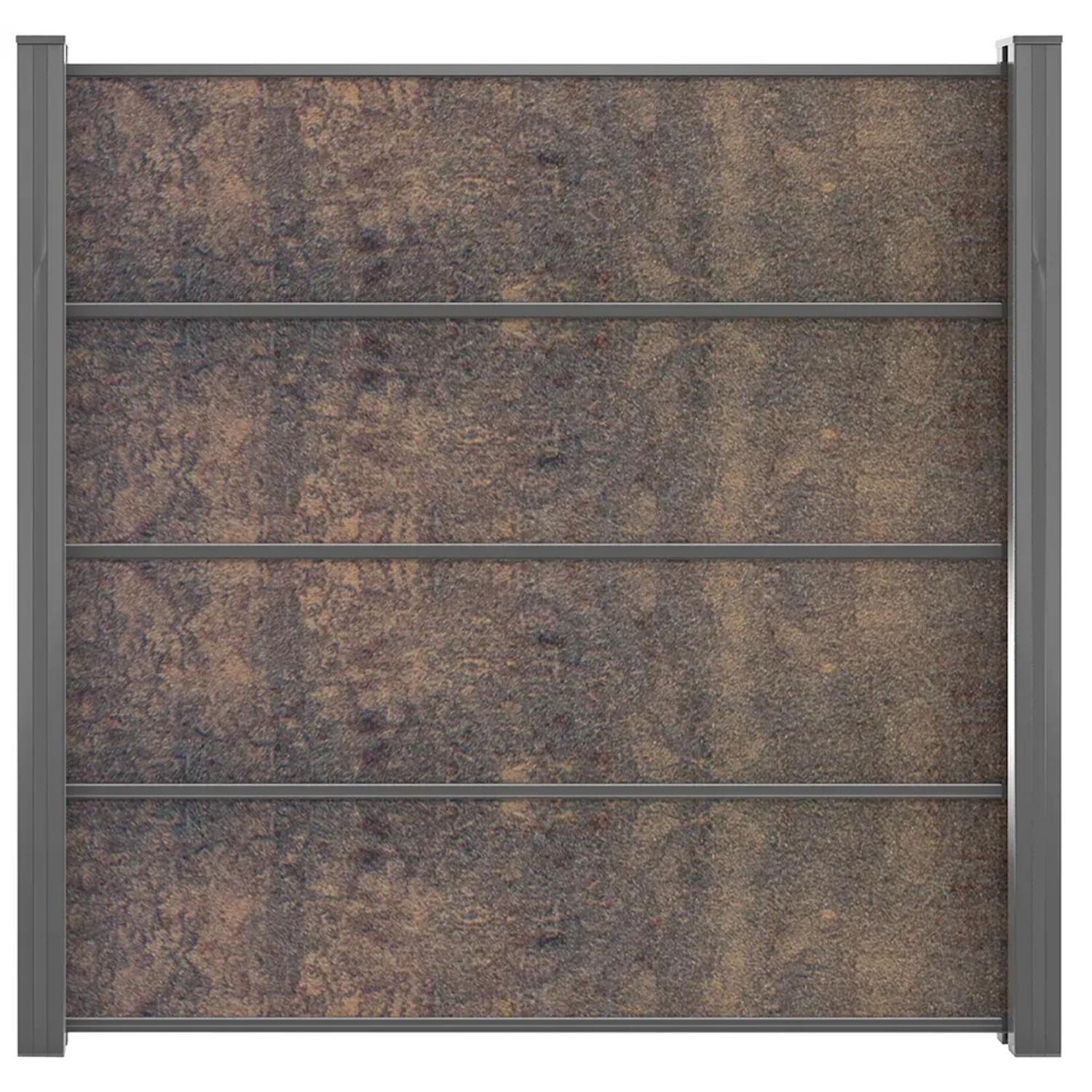 GroJaPremo HPL-Steckzaun Rostoptik 180 cm x 180 cm x 0,8 cm