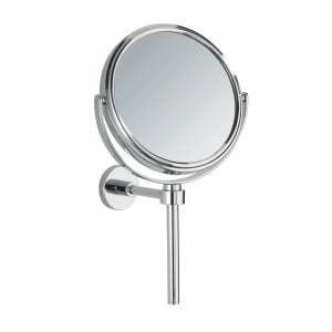 Wenko Kosmetikspiegel Elegance mit Halter, Wand- und Handspiegel mit Vergrößerung.
