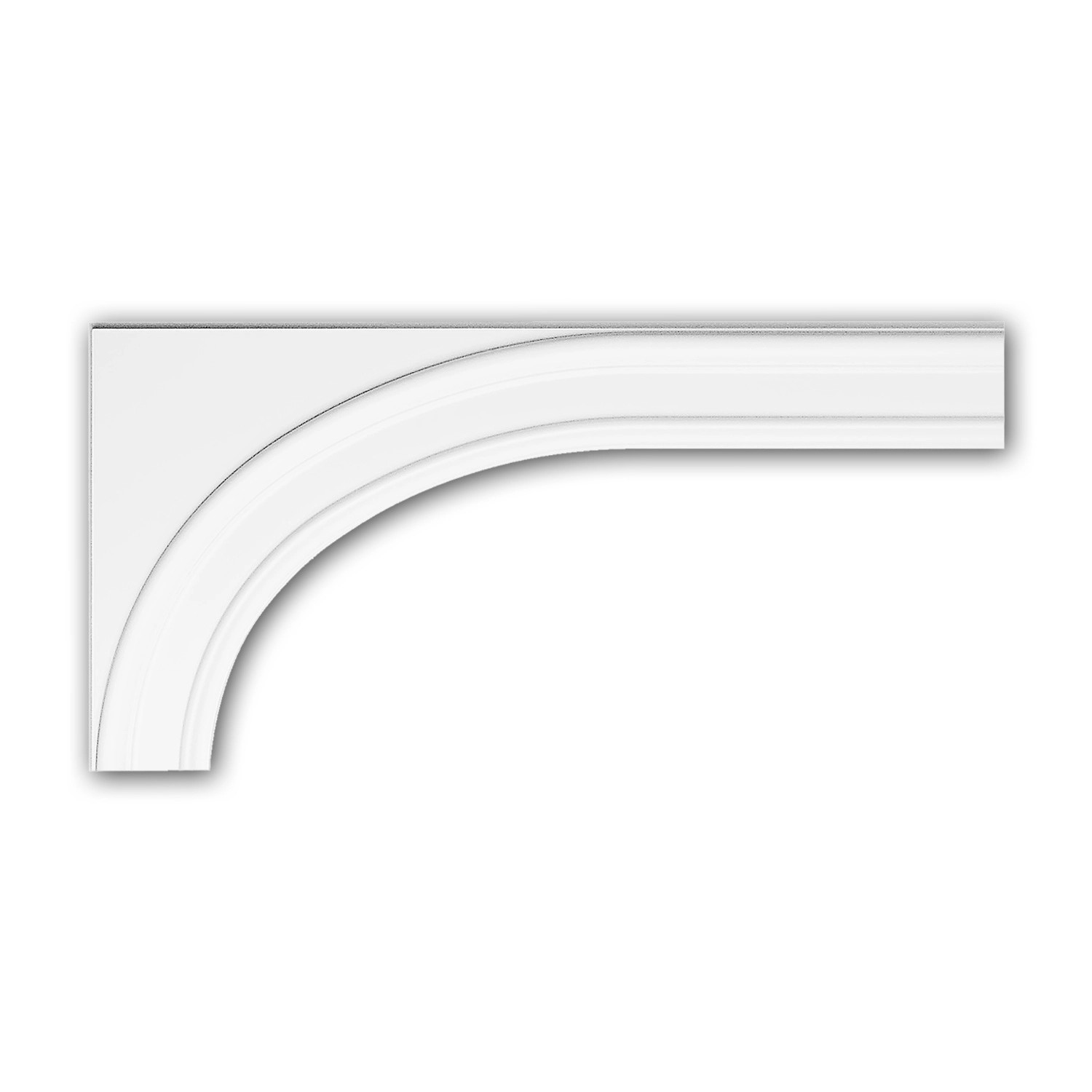 PROFHOME 155001 Byblos Regalfront Zierelement Stuckdekor, 65,0 cm x 32,0 cm x 2,6 cm Weiß
