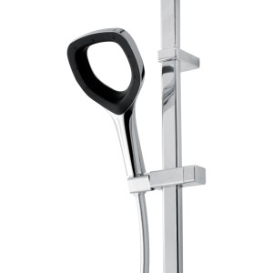 Breuer Duscharmatur Aquamaxx Splash Schwarz mit Hand- und Kopfbrause.