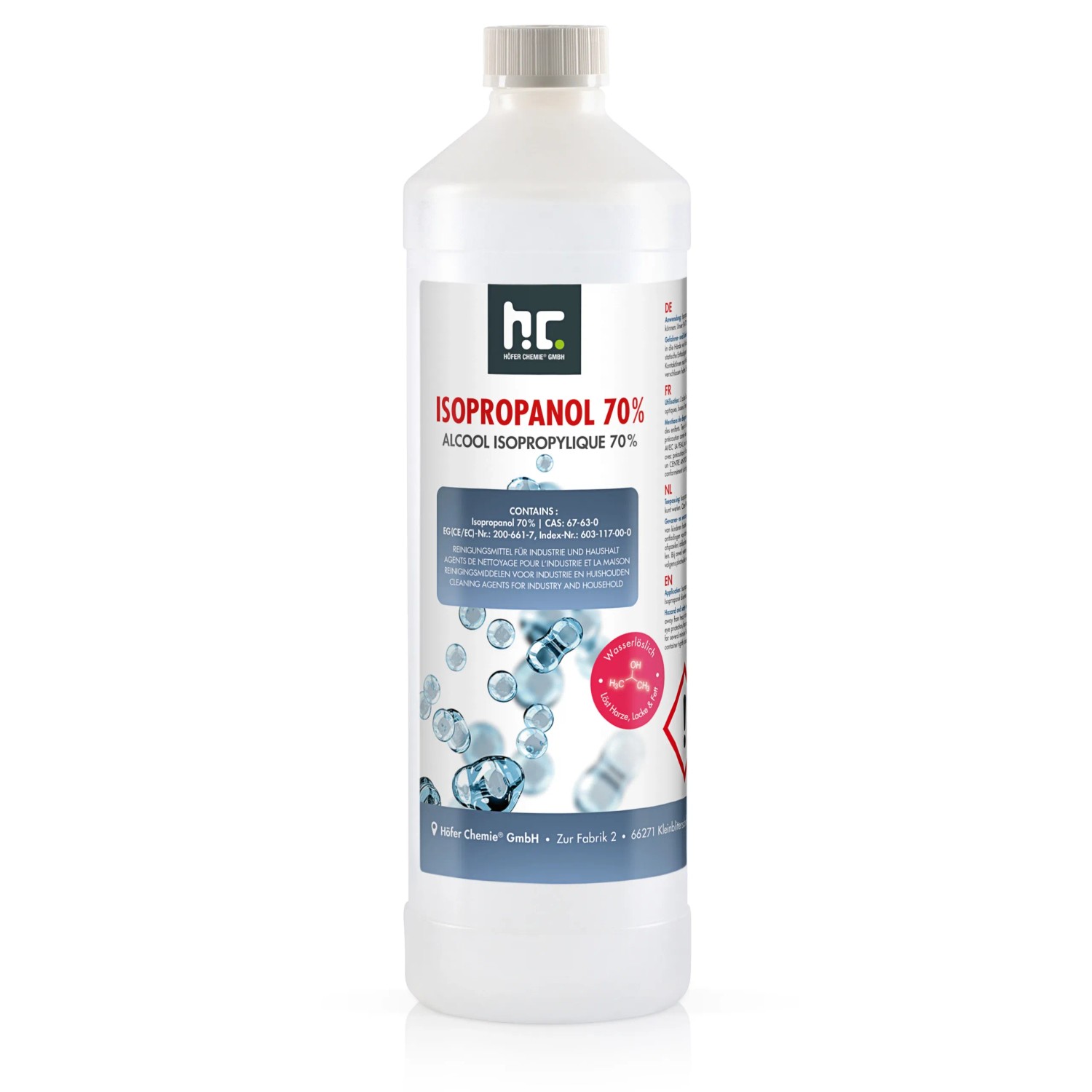 Höfer Chemie Isopropanol 70% 6 x 1l