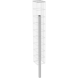Leere Wilk Gabionenkorb-Säule, 25x180x25 cm, zur individuellen Gartengestaltung.