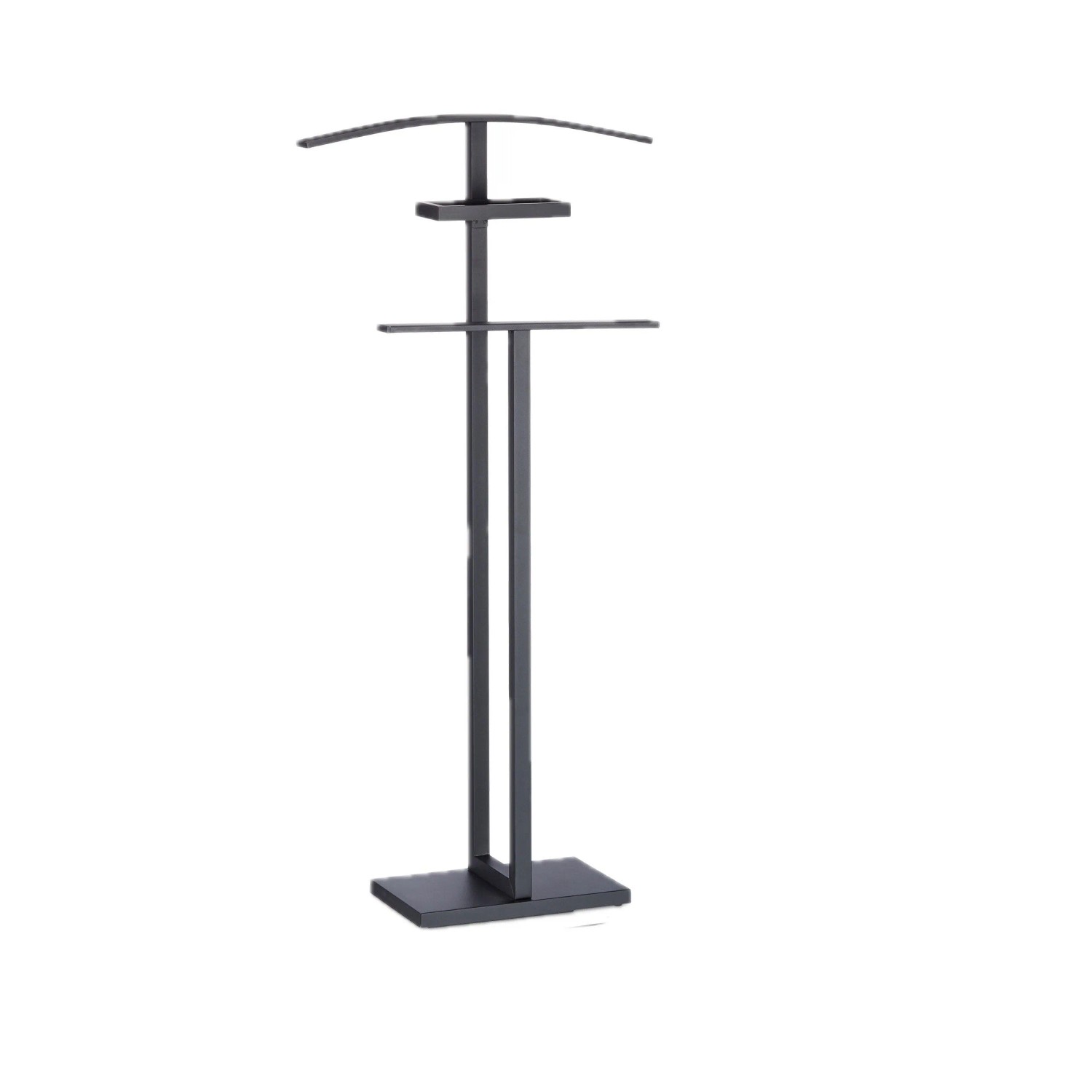 Relaxdays Stummer Diener Stahl MDF Schwarz 112 cm x 52,5 cm x 20 cm