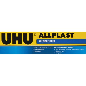 Uhu Allplast Spezialkleber, transparenter Kleber für Kunststoffe, 30g Tube.