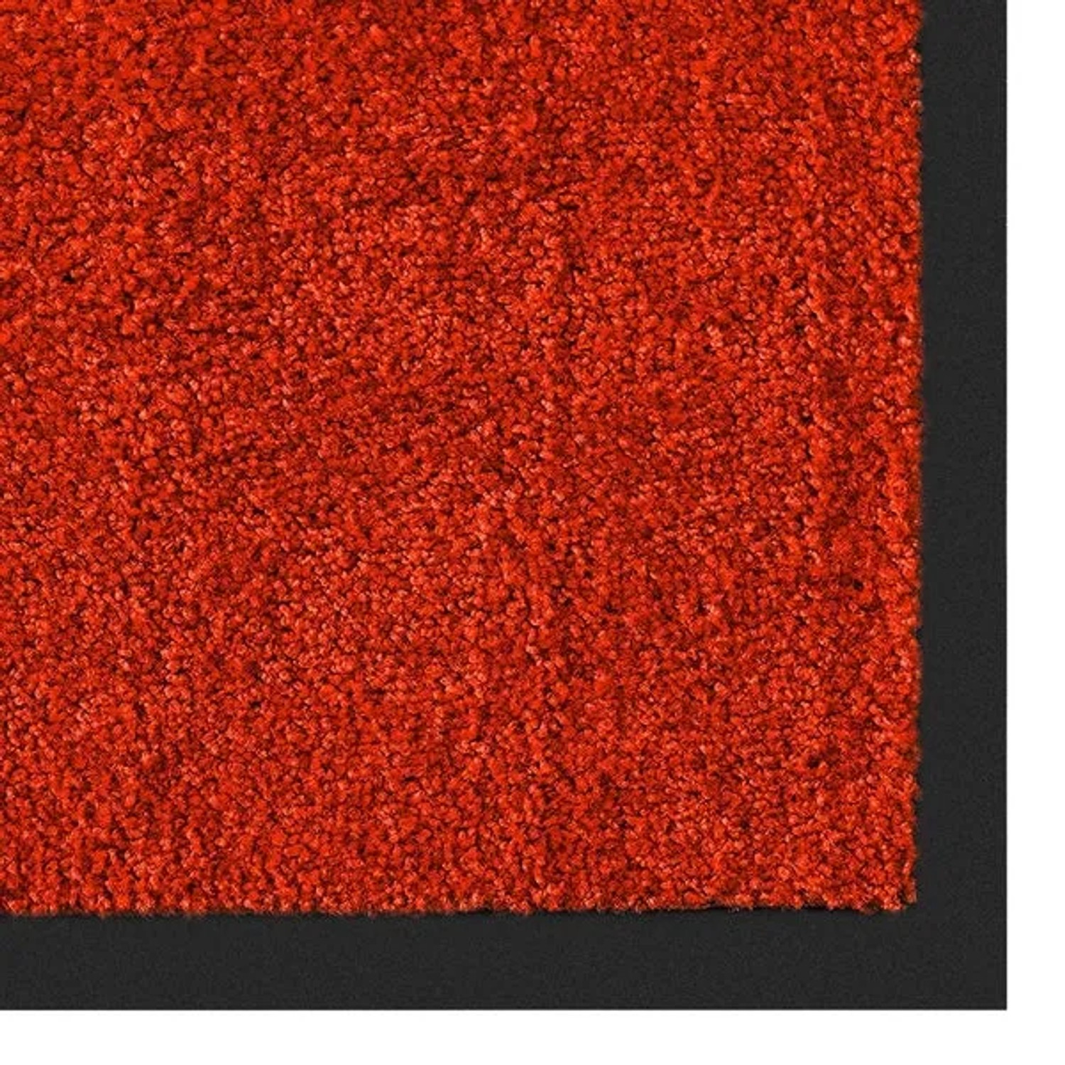 Rote Karat Schmutzfangmatte Rhine 90x300 cm, Fußmatte mit schwarzem Rand für den Innenbereich.