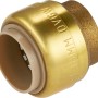 LUX Steck-Kappe Ø 22 mm aus Messing für Gewindefittings, Detailansicht.