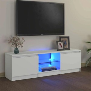 vidaXL TV-Schrank mit LED-Leuchten Weiß 120x30x36 cm 804283