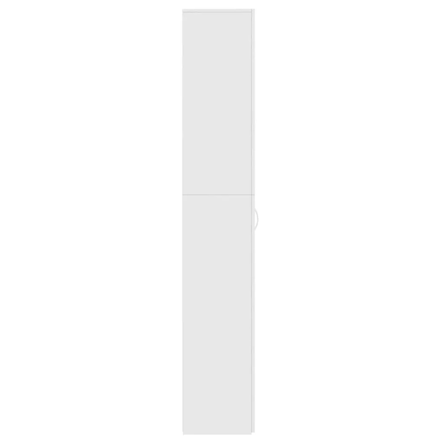 Weißer vidaXL Büroschrank (60x32x190 cm) aus Holzwerkstoff mit 2 Türen und 5 Fächern.
