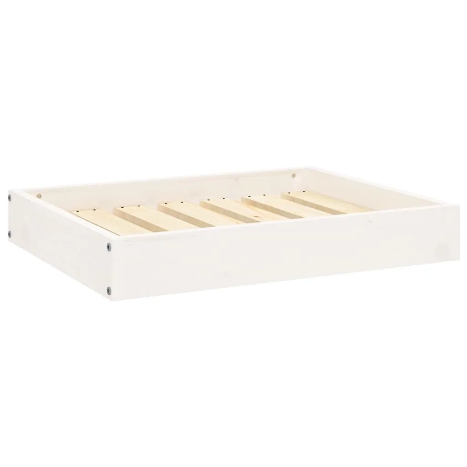 vidaXL Hundebett Weiß 61,5x49x9 cm Massivholz Kiefer 820852