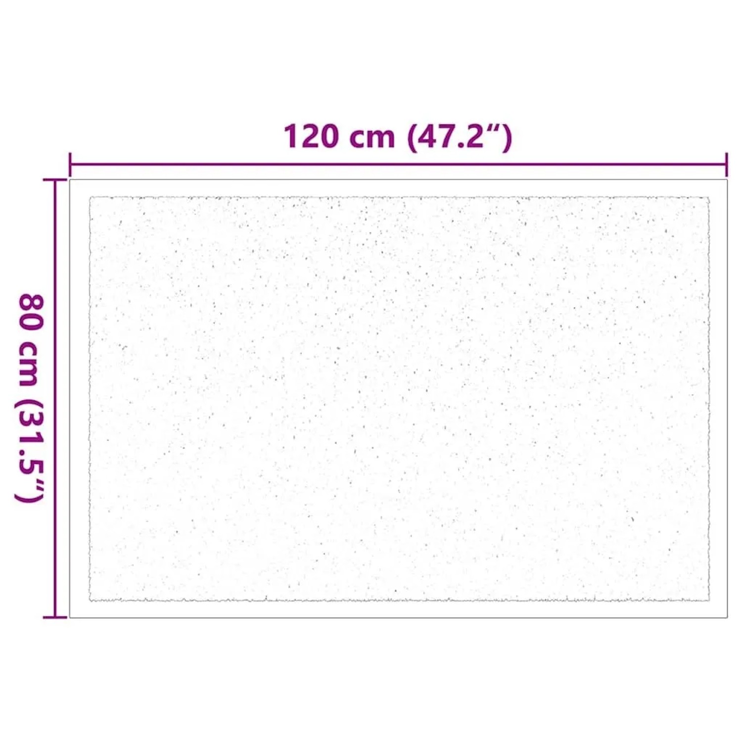 vidaXL Fußmatte Anthrazit Teddystoff, 120x80 cm. Rechteckige Schmutzfangmatte mit Maßen.