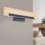 Moderne LED Wandleuchte Camacho von Eglo, schwarz-braun, Holzdesign, 9,6W für Wohnbereich.