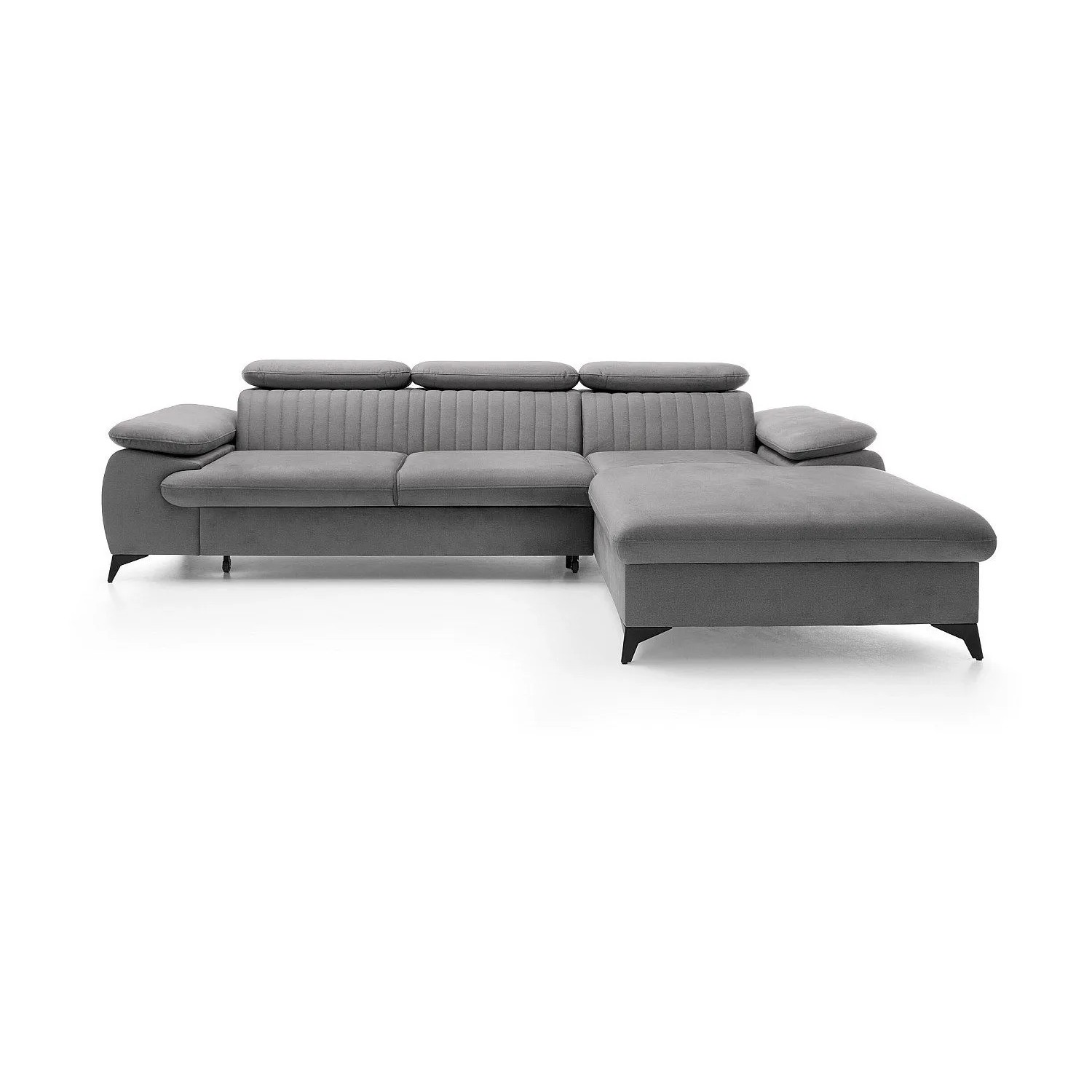 Vente-unique Schlafsofa Samara Hellgrau 280 cm