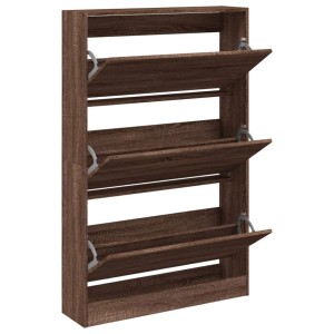 vidaXL Schuhschrank Braun Eichen-Optik 80x21x125,5 cm Holzwerkstoff 839930