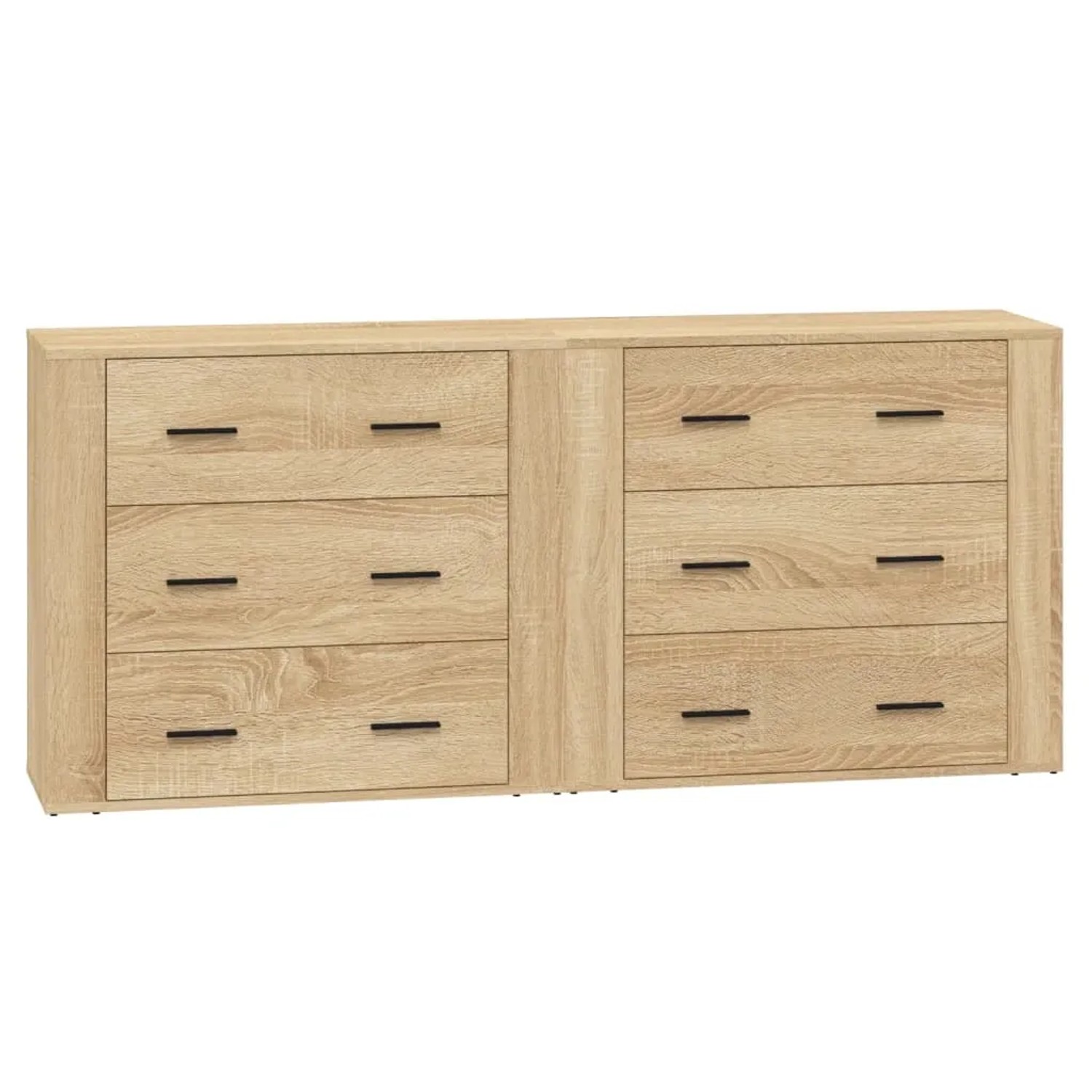 vidaXL Sideboards 2 Stk Sonoma-Eiche Holzwerkstoff 3185410